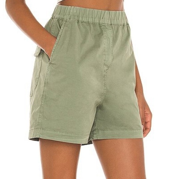 NWT Pistola Beverly Pull On Chino Shorts In Colonel Wash Green - Picture 2 of 9